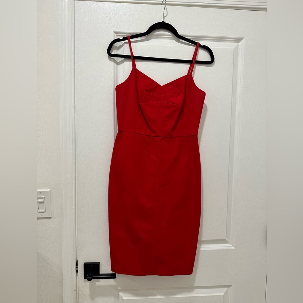 Banana Republic red midi dress